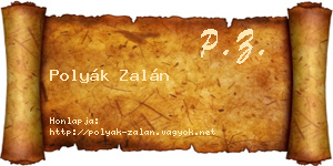 Polyák Zalán névjegykártya